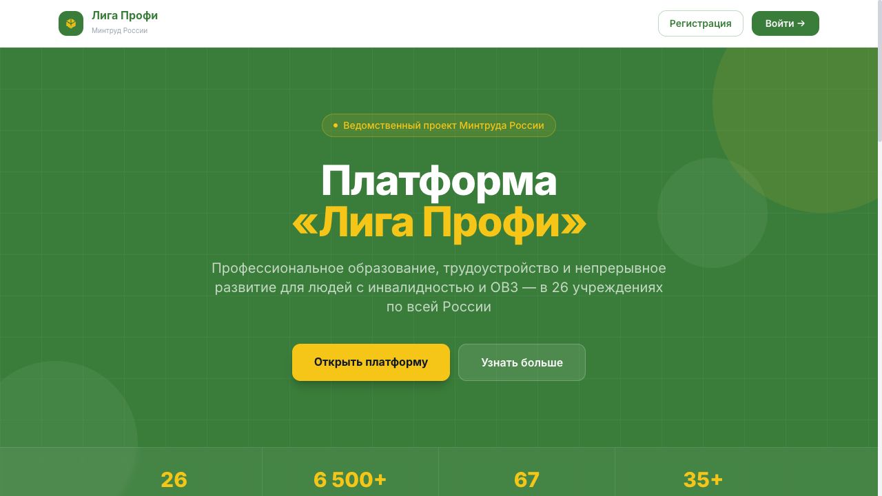Лига Профи — трудоустройство людей с инвалидностью